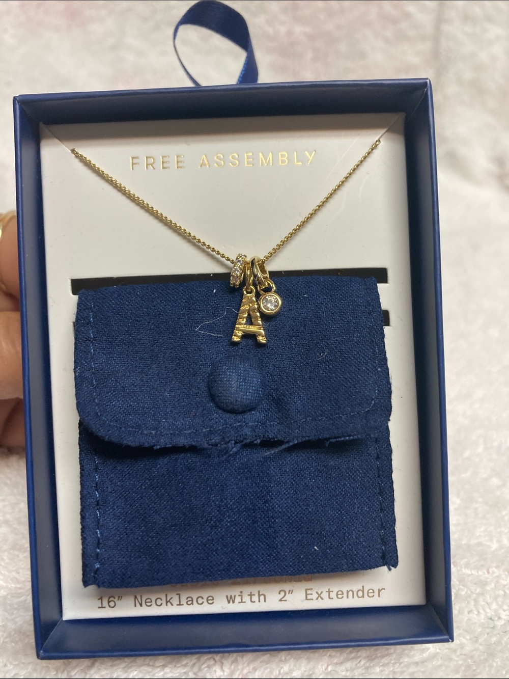 Free Assembly “A” Pendant Necklace - Gold - Picture 1 of 5